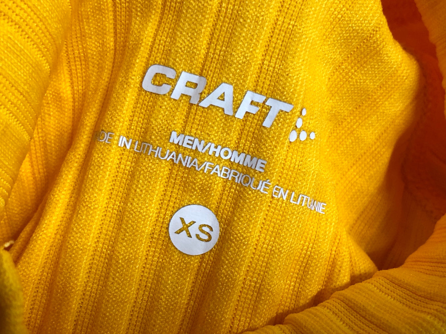 IU251 クラフト CRAFT 半袖 べースレイヤー 黄 XS