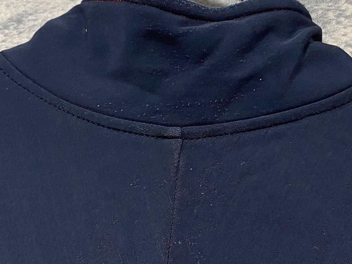 IZ548 デマルキ De Marchi 長袖サイクルジャージ 赤黒 M 裏起毛 ロゴ剥げ