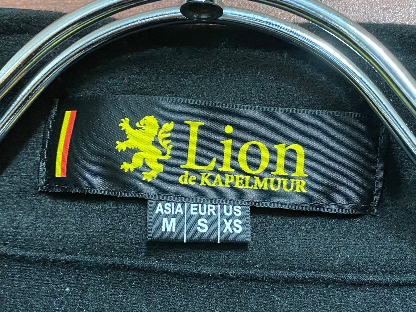 HQ239 リオンドカペルミュール Lion de KAPELMUUR 長袖 サイクルジャージ M 黒 裏起毛