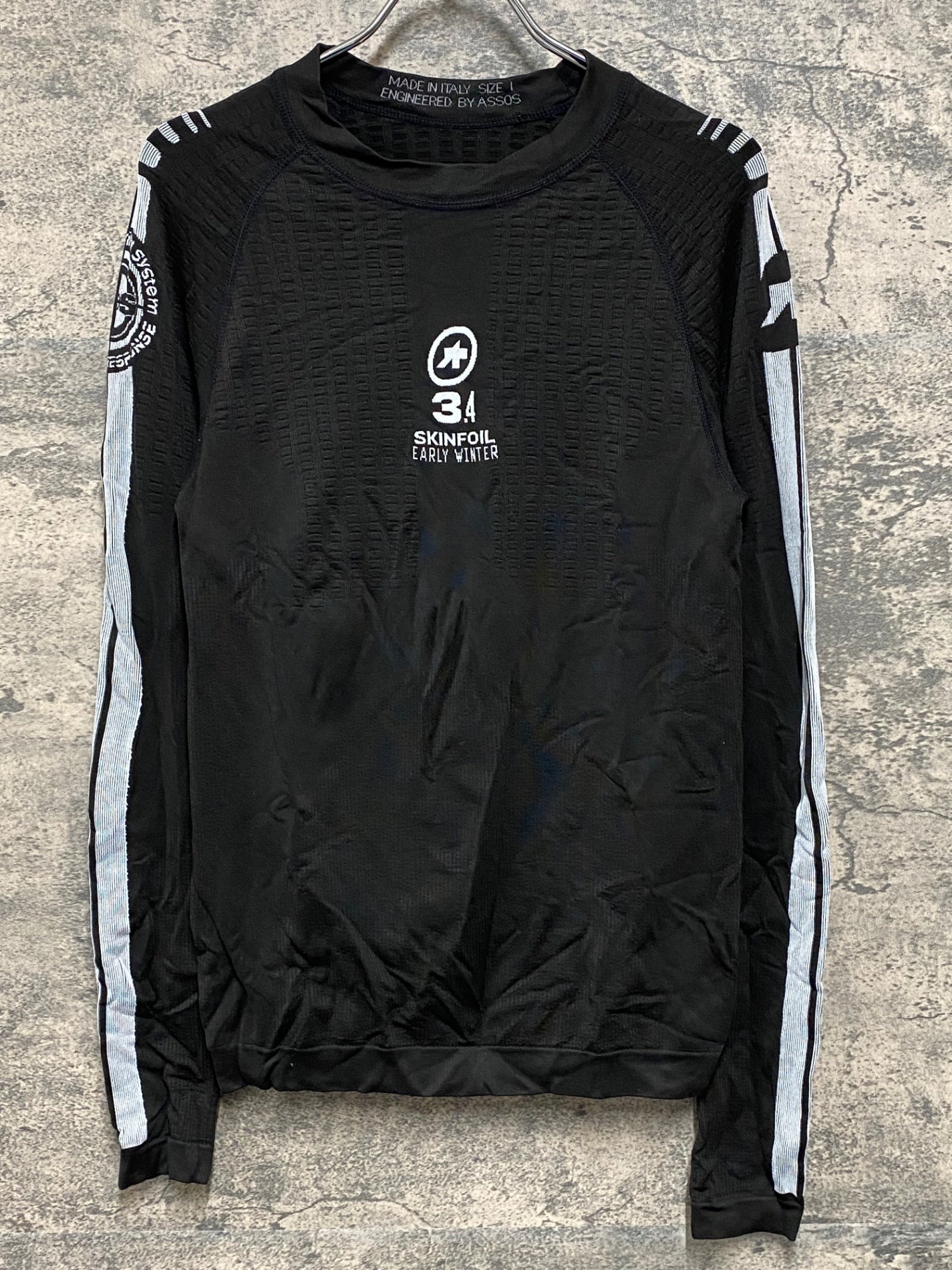 JB292 アソス assos SKINFOIL 3.4 長袖 ベースレイヤー 黒 SIZE1 EARLY WINTER