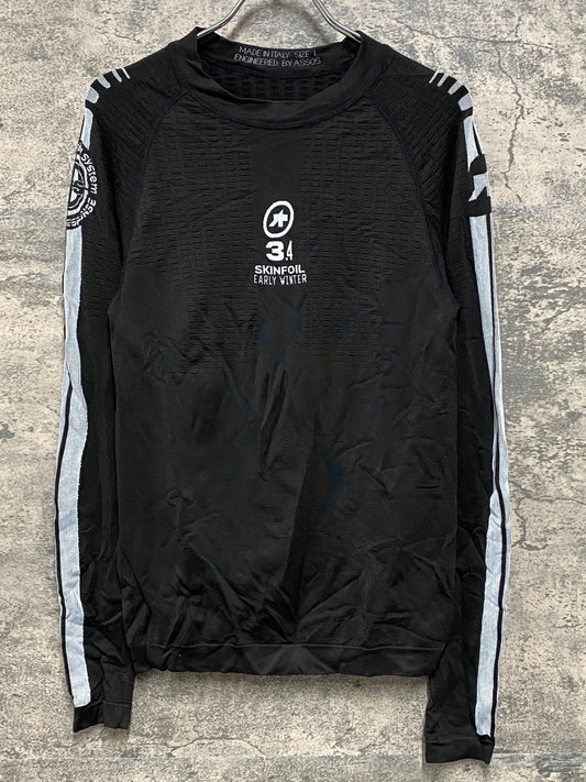 JB292 アソス assos SKINFOIL 3.4 長袖 ベースレイヤー 黒 SIZE1 EARLY WINTER