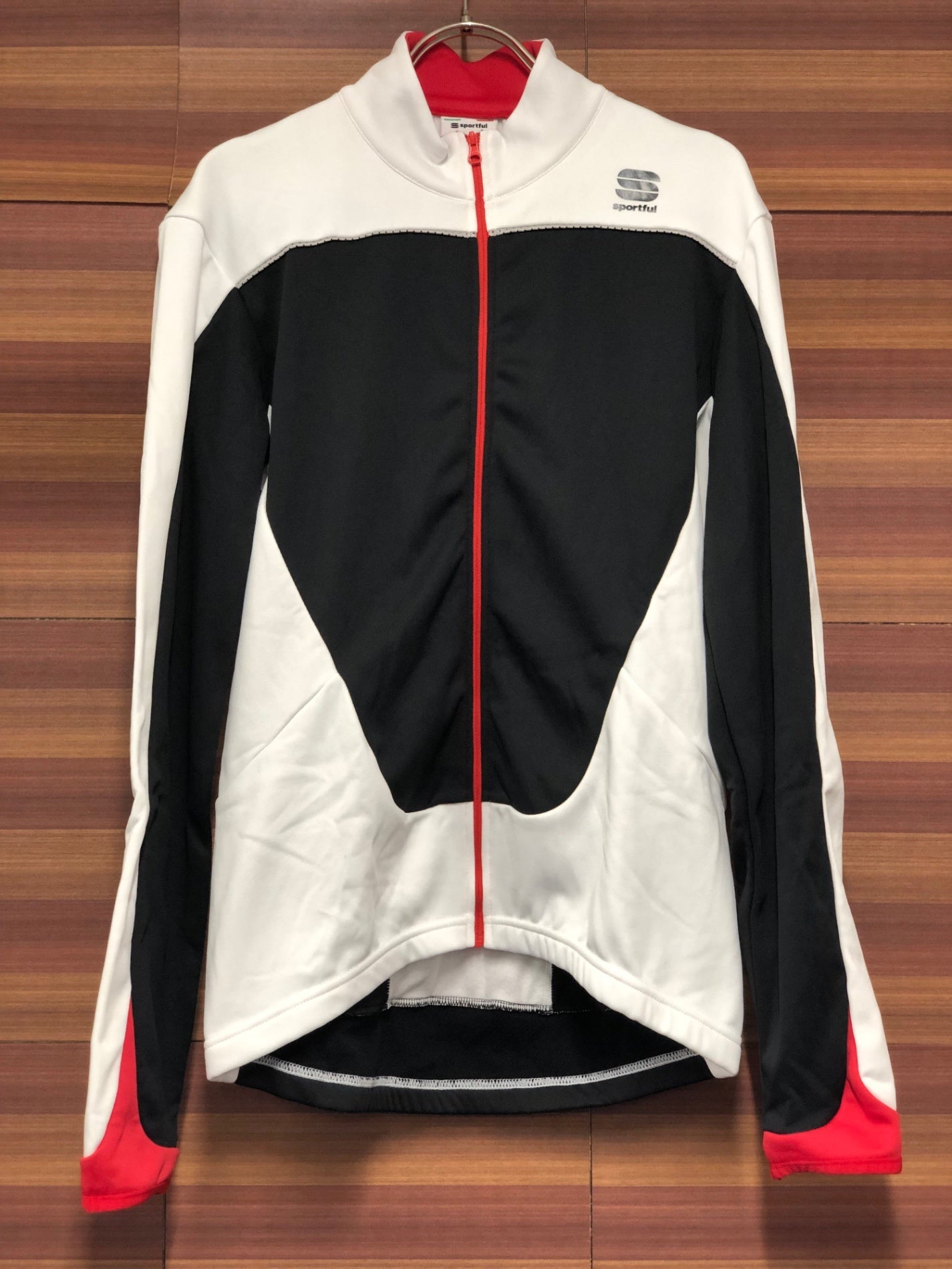IT954 スポーツフル sportful 長袖 サイクルジャージ 裏起毛 白黒 L