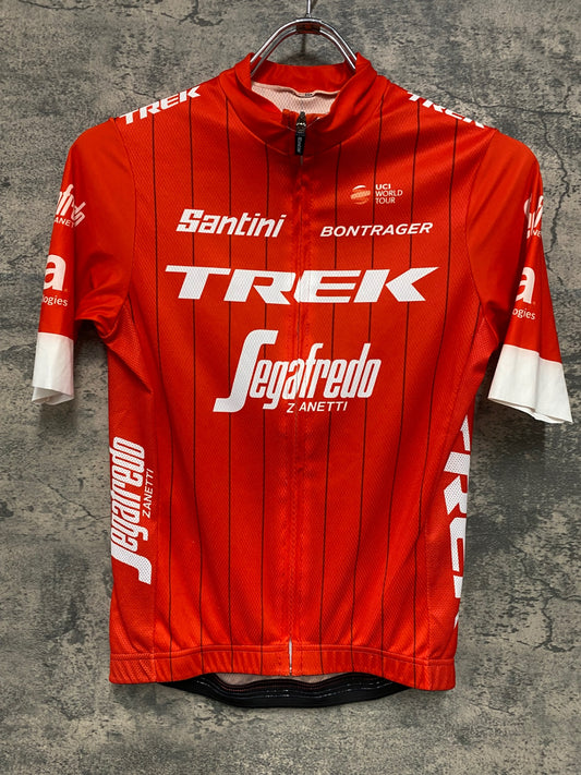 IY725 サンティーニ Santini 半袖 サイクルジャージ 赤 XS TREK Segafredo