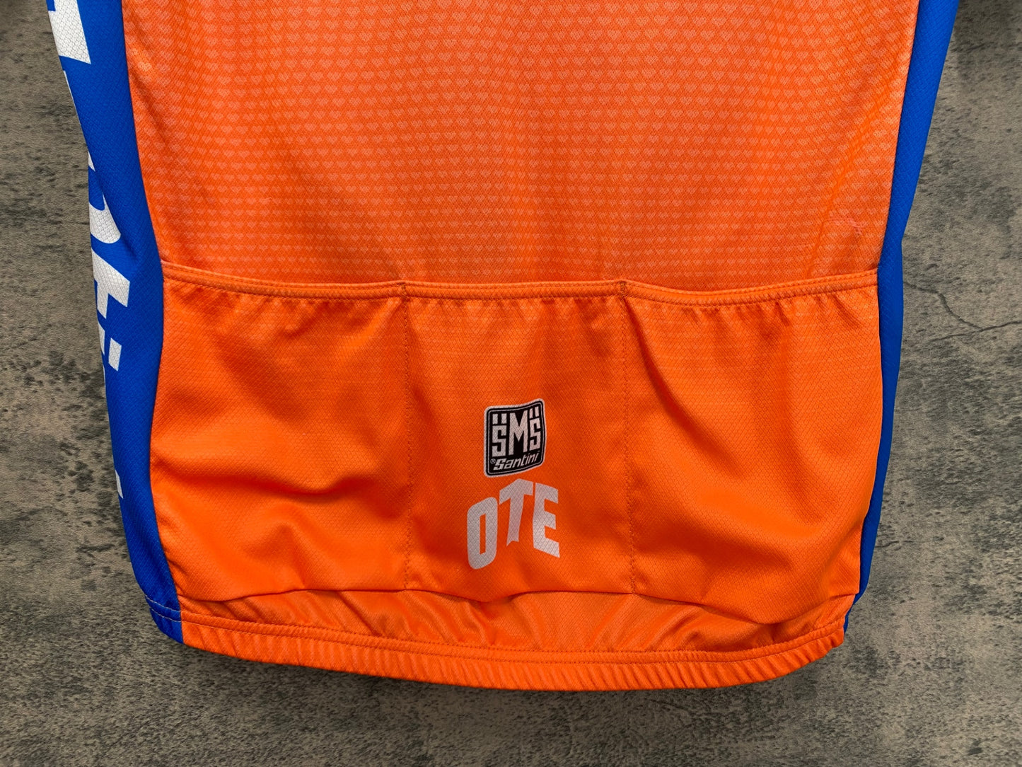 IW569 サンティーニ Santini デローザ DE ROSA 半袖 サイクルジャージ 黒オレンジ S ※擦れ有