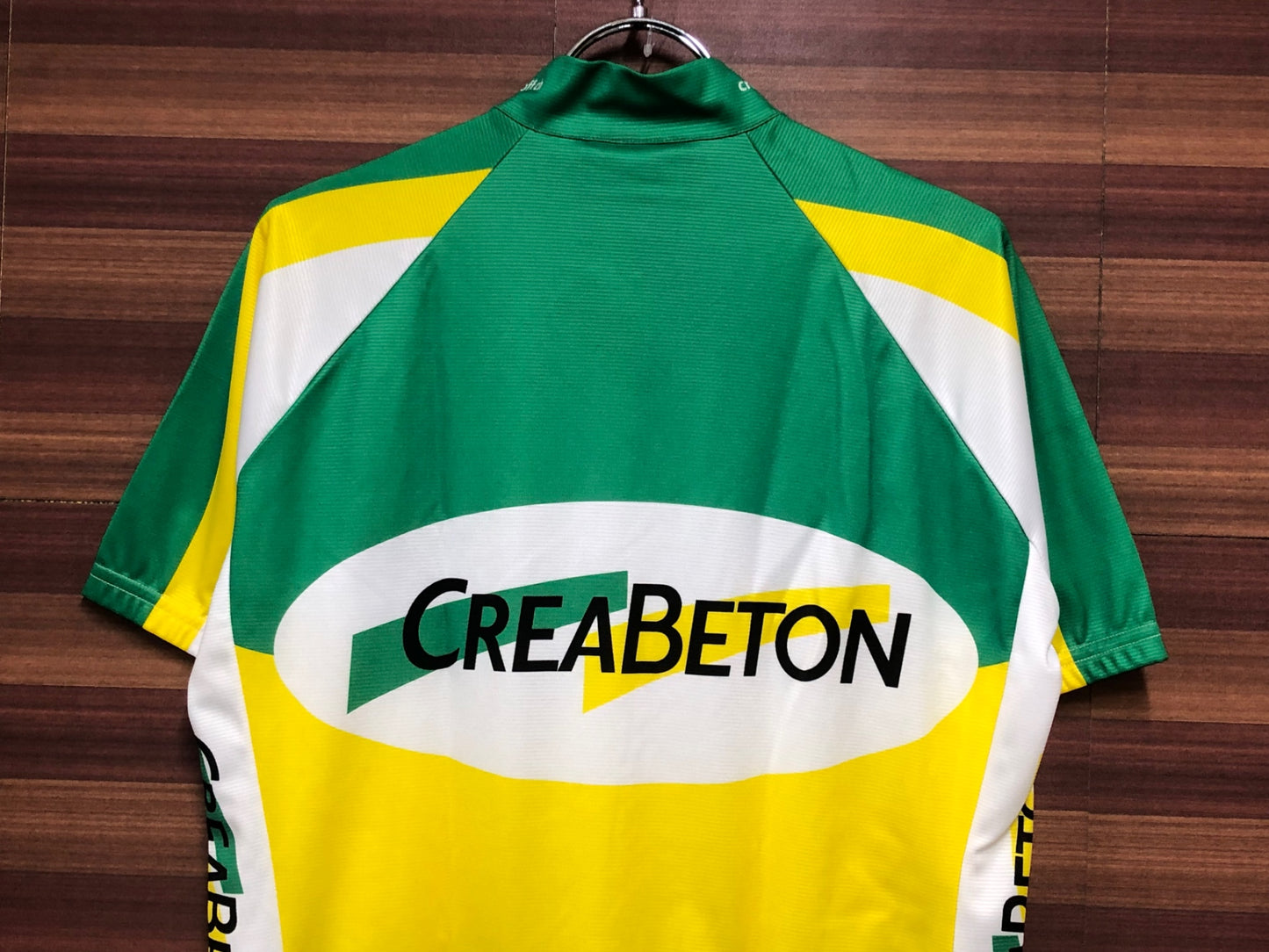 ID337 サンティーニ Santini 半袖サイクルジャージ 緑黄白 L Crea Beton