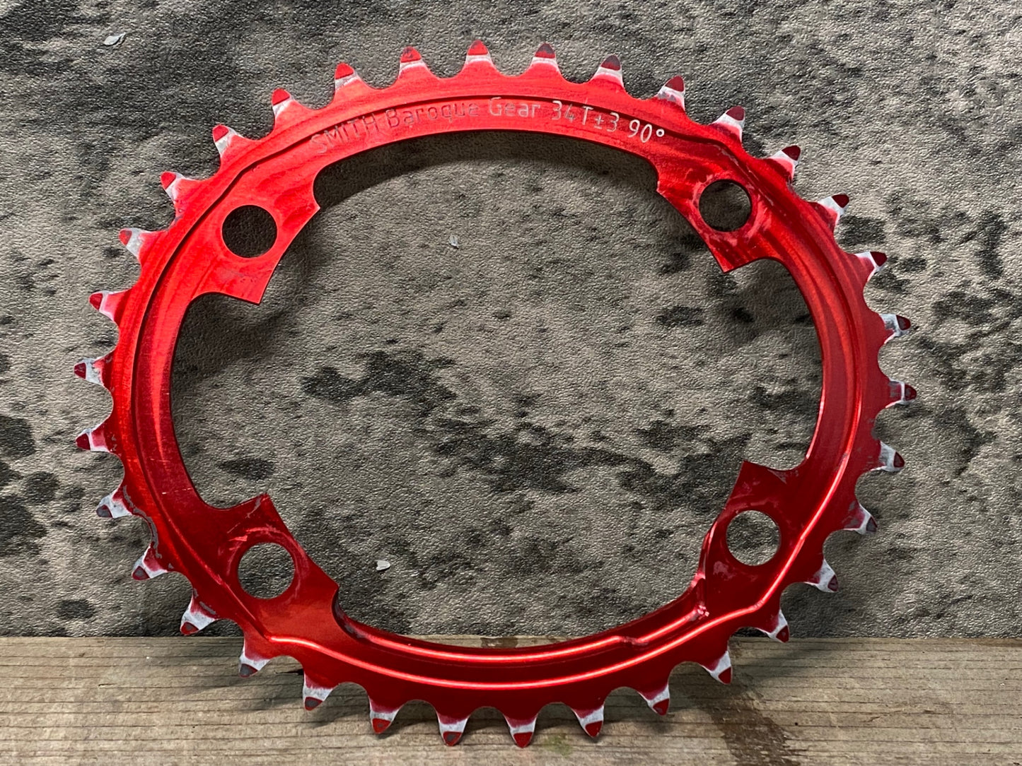 IX490 スミス SMITH バロックギア Baroque Gear インナー チェーンリング 赤 34T シマノ対応 PCD110 4H