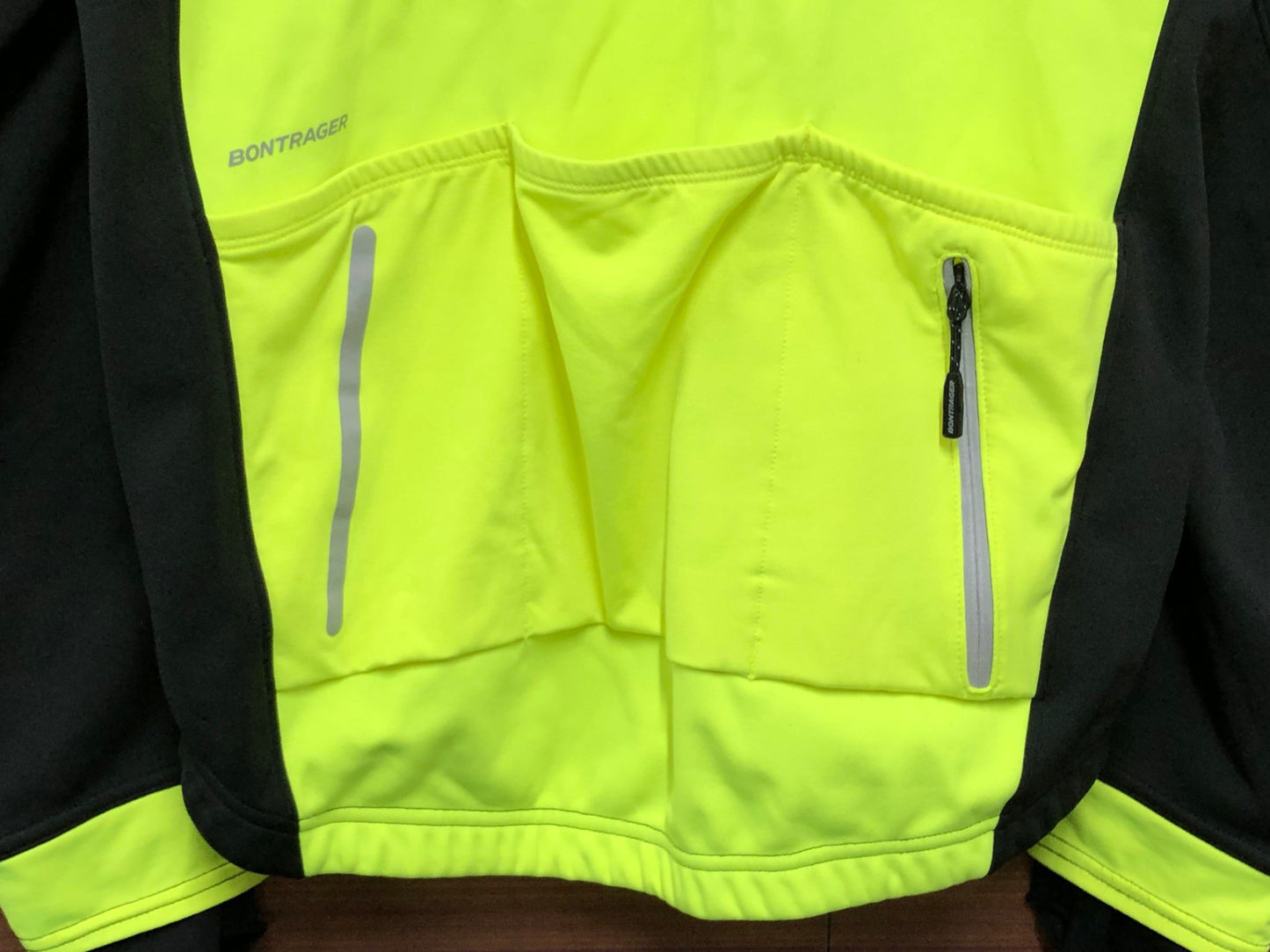 IT492 ボントレガー BONTRAGER 長袖 サイクルジャケット 黒 ネオンイエロー S 裏起毛