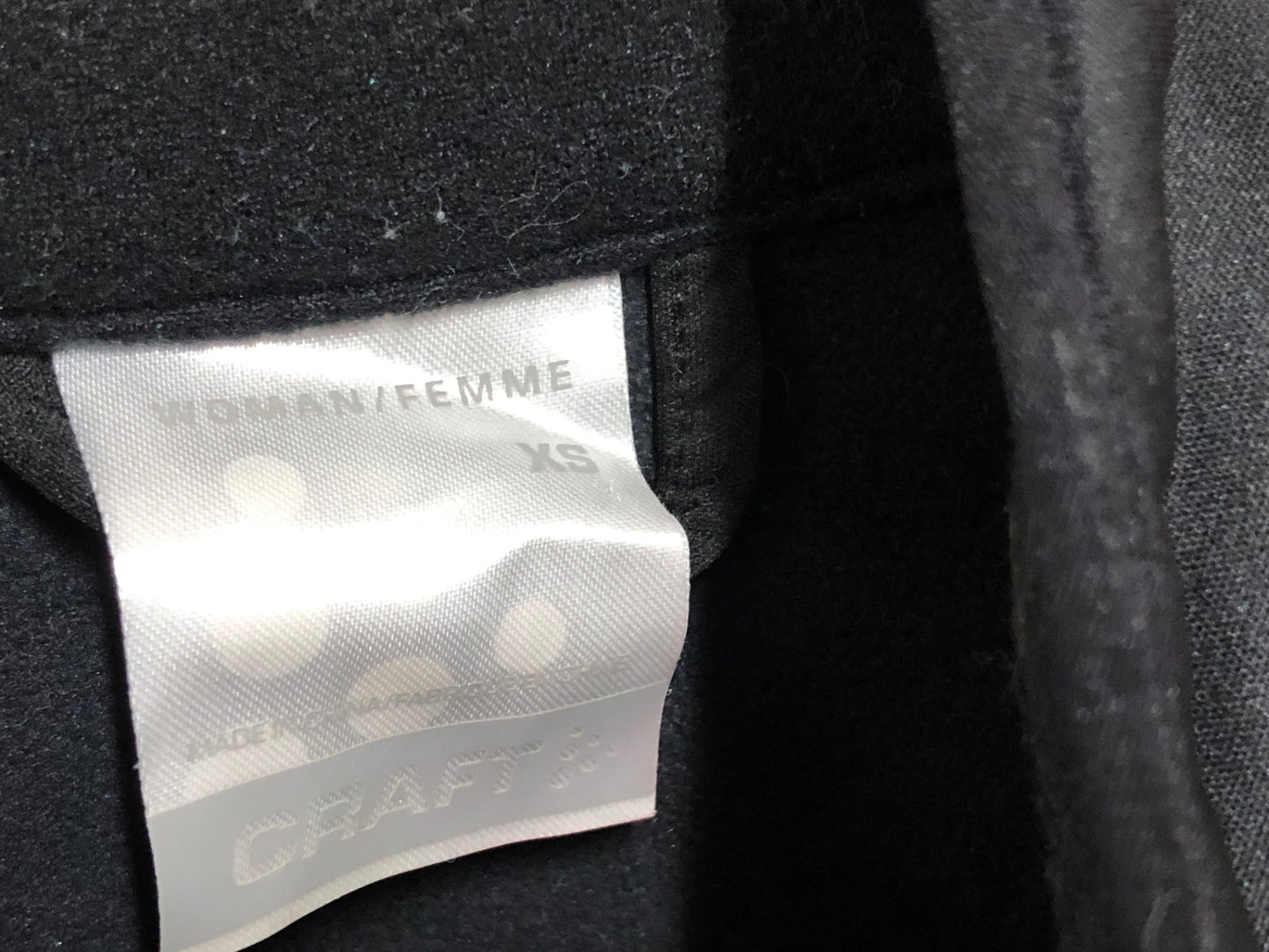 IR217 クラフト CRAFT 長袖サイクルジャケット 黒 XS 裏起毛