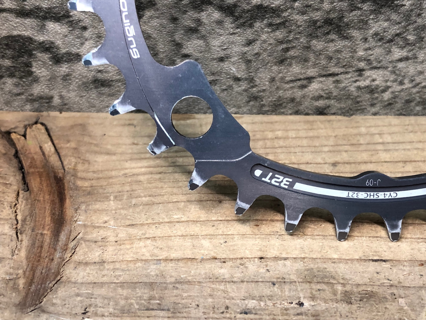 JA580 スギノ Sugino CYCLOID Super Hill Climb CY4-SHC インナー チェーンリング グレー 32T 楕円