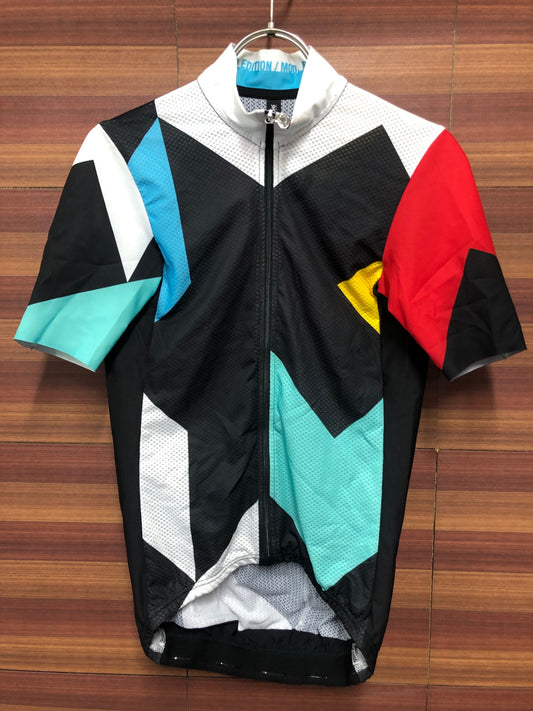 IQ705 アソス Assos LTD EDITION MOD. ROCK 半袖 サイクルジャージ 白 黒 総柄 S