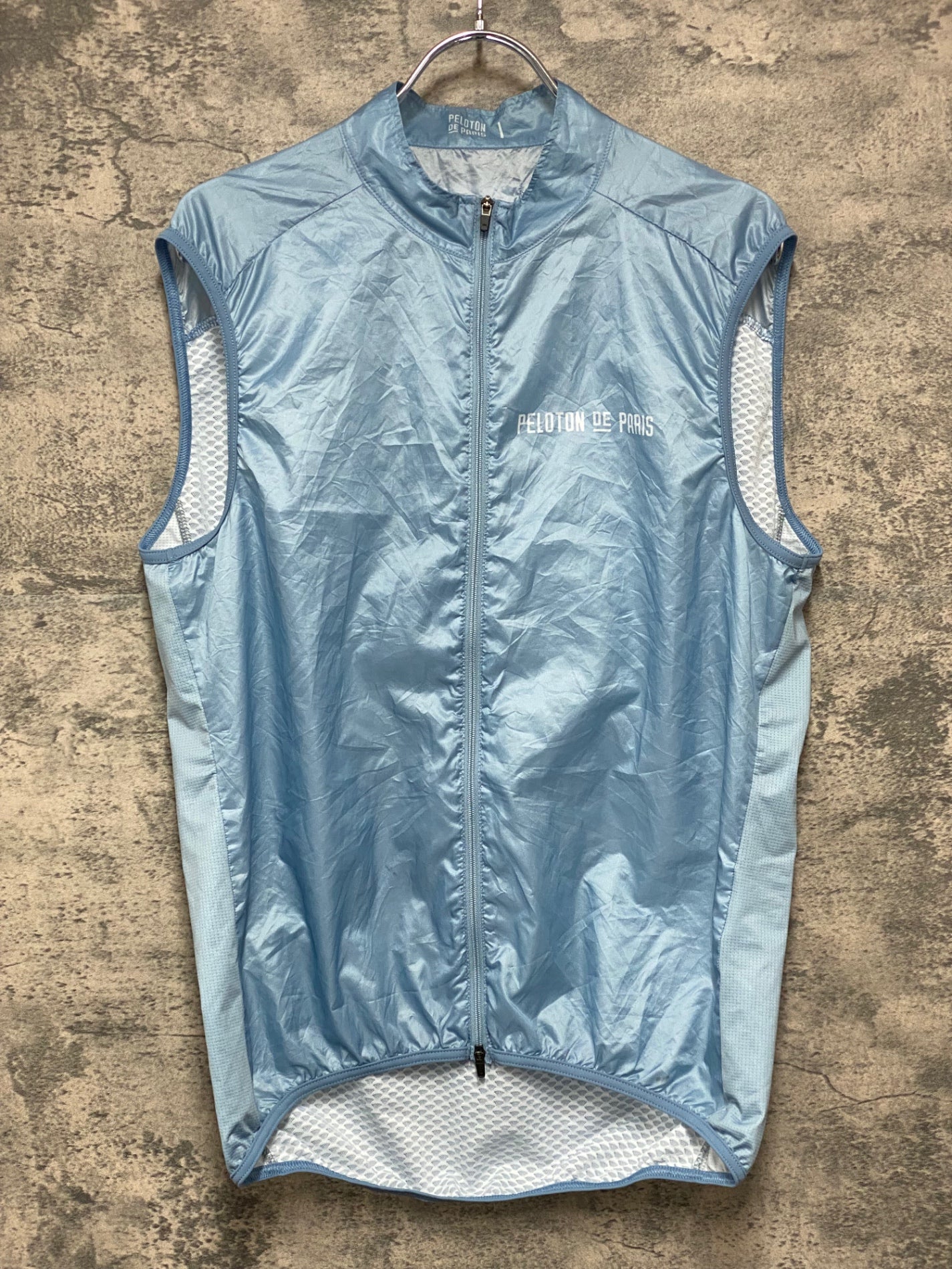 JA881 プロトンドパリ Peloton de Paris サイクルベスト ジレ 水色 L
