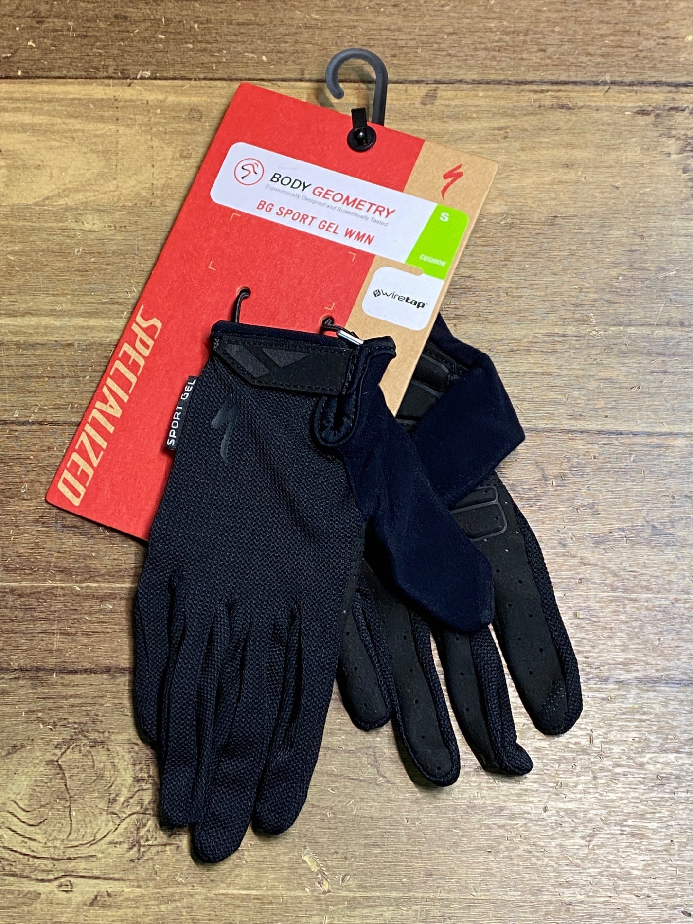 II964 スペシャライズド SPECIALIZED BG SPORT GEL GLOVE 長指グローブ レディース 黒 S