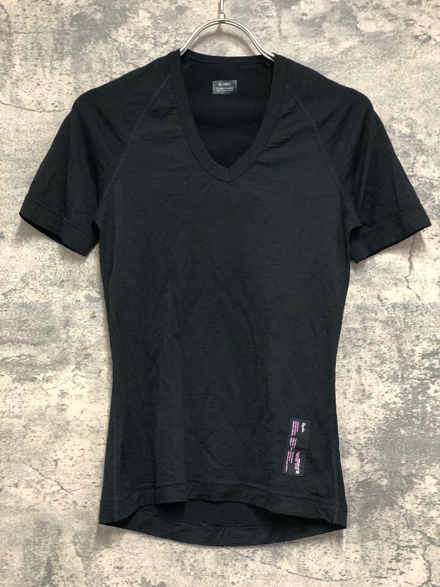 IS759 ラファ Rapha MERINO BASE LAYER 半袖 ベースレイヤー 黒 XXS