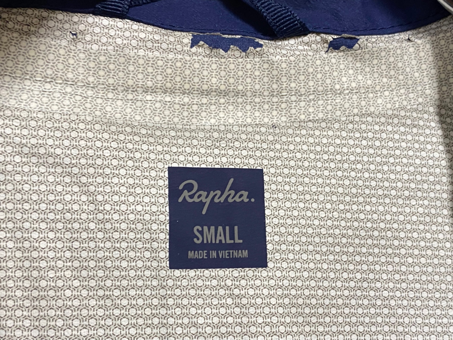 IN538 ラファ Rapha CORE RAIN JACKET 長袖 サイクルジャケット 紺 S ※内側にダメージ、破れあり