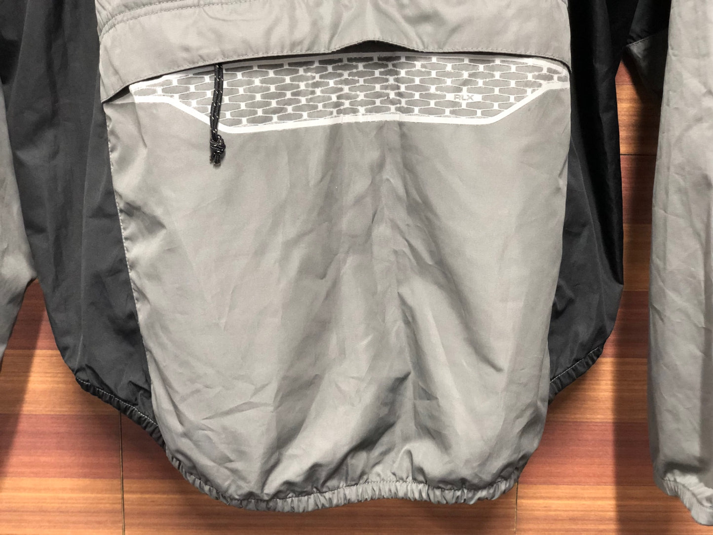 IS956 POLO SPORT 長袖 ウィンドブレイカー グレー 黒 S ※プリント割れ