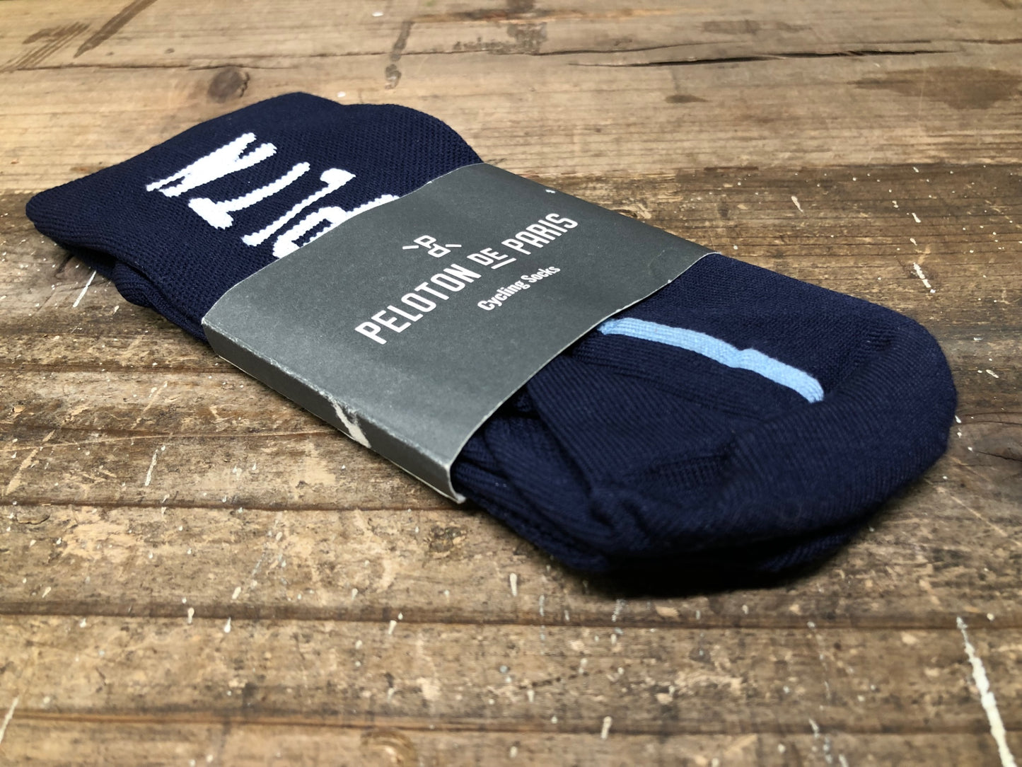 IO487 プロトンド パリ PELOTON DE PARIS ソックス 靴下 紺 US4~6 未使用品