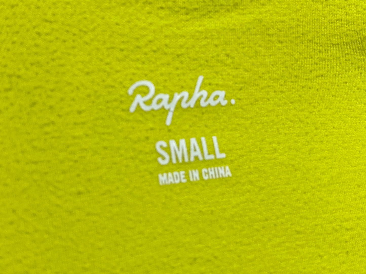 IV512 ラファ Rapha MEN'S LONG SLEEVE CORE JERSEY 長袖 サイクルジャージ 黄 S 裏起毛 ※汚れ