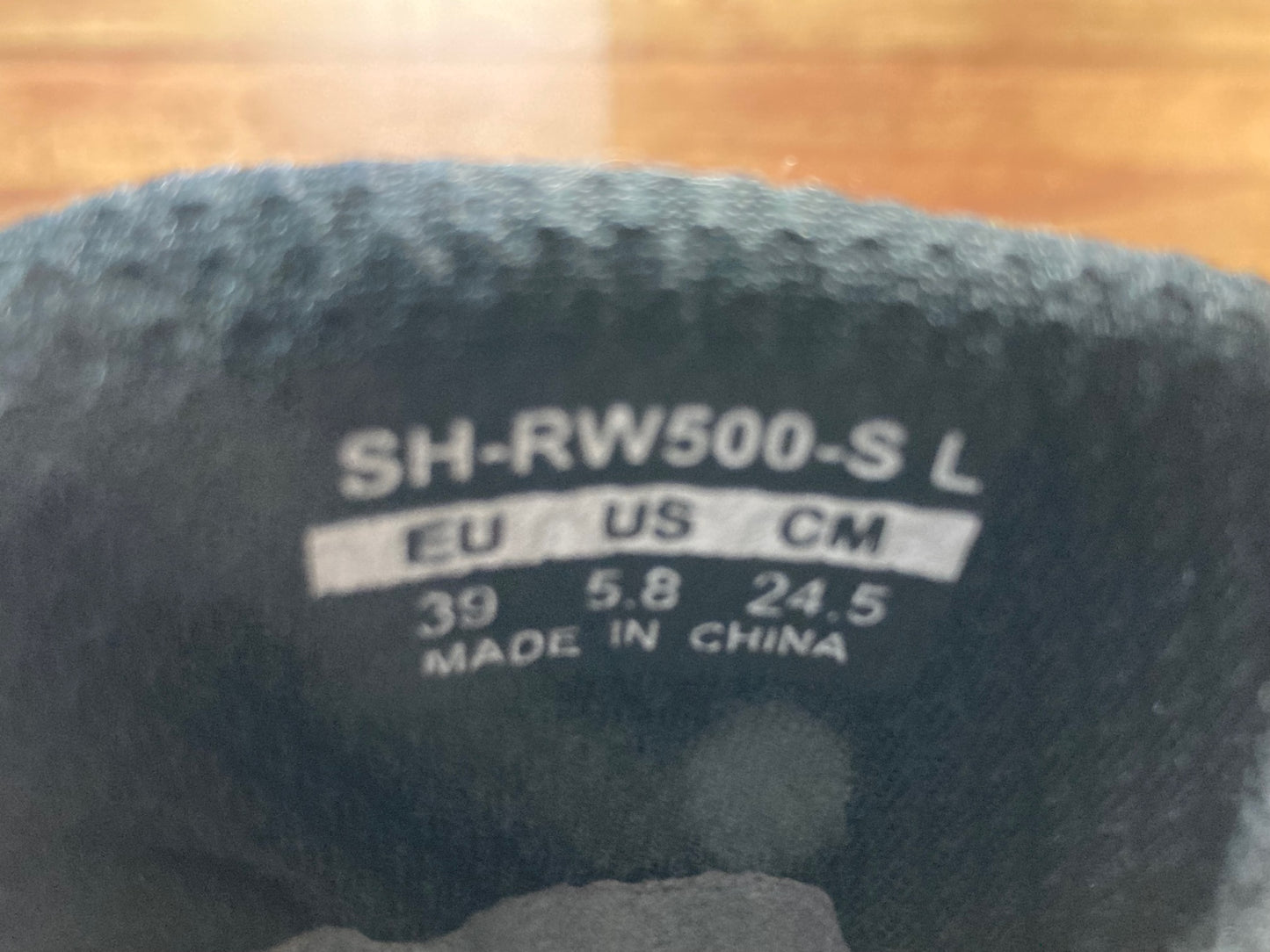 HW534 シマノ SHIMANO RW5 SH-RW500-SL ビンディングシューズ SPD-SL 黒 EU39 裏起毛 ※ソール傷