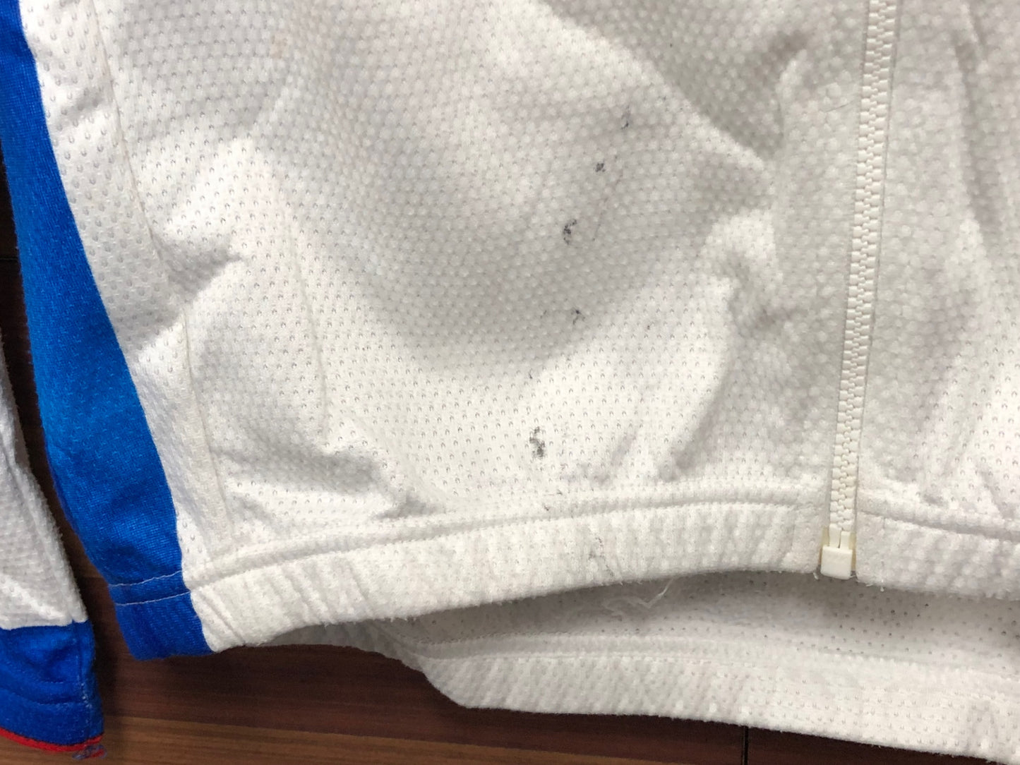 IO736 モア MOA 長袖 サイクルジャージ 白 青 2 裏起毛 FDJ ※染み