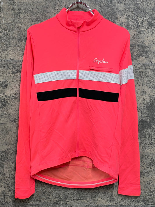 JA868 ラファ Rapha BREVET LONG SLEEVE JERSEY 長袖 サイクルジャージ ピンク S