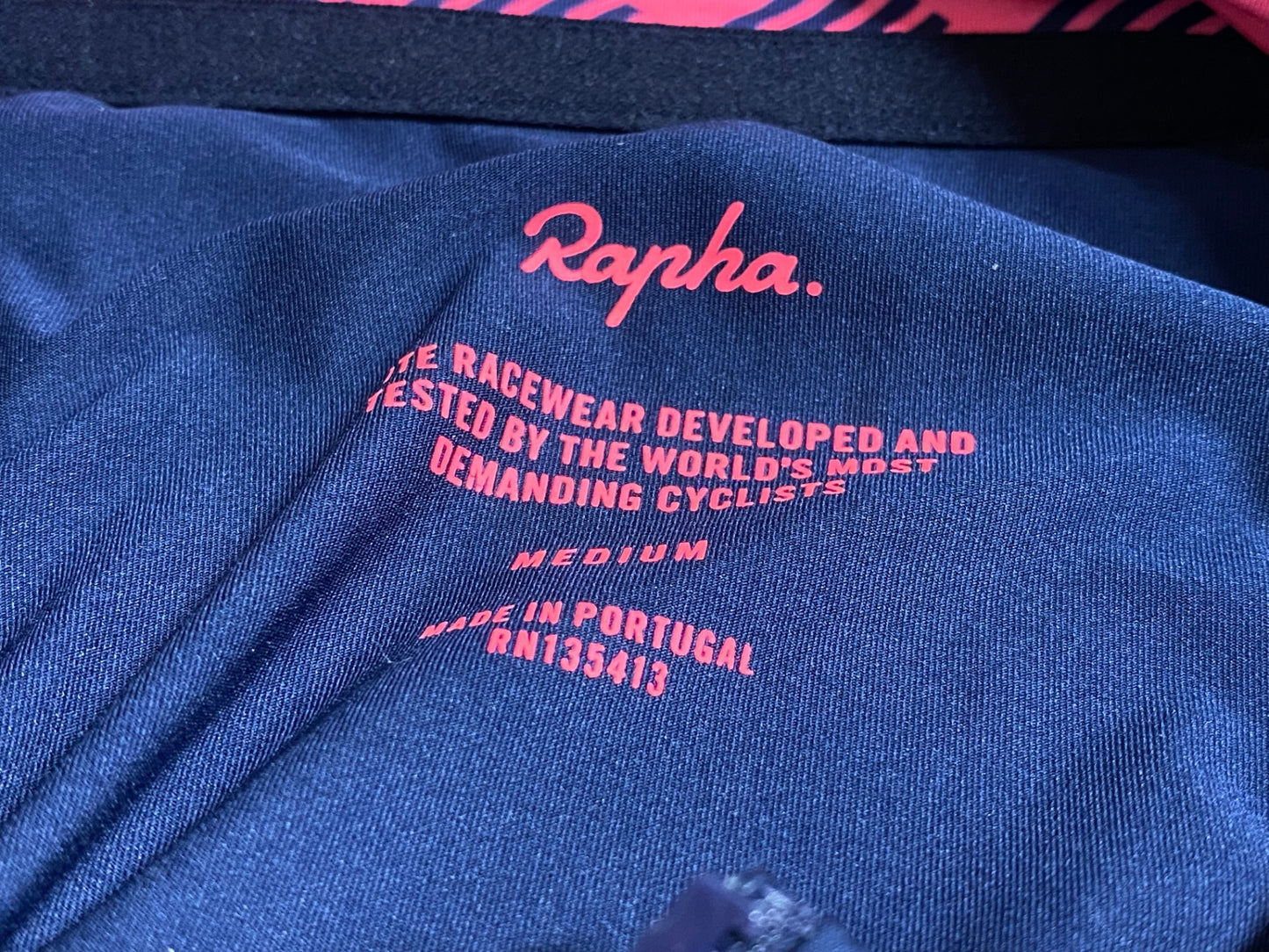 JC592 ラファ Rapha EF PRO TEAM TRAINING JERSEY 半袖 サイクルジャージ 紺 M