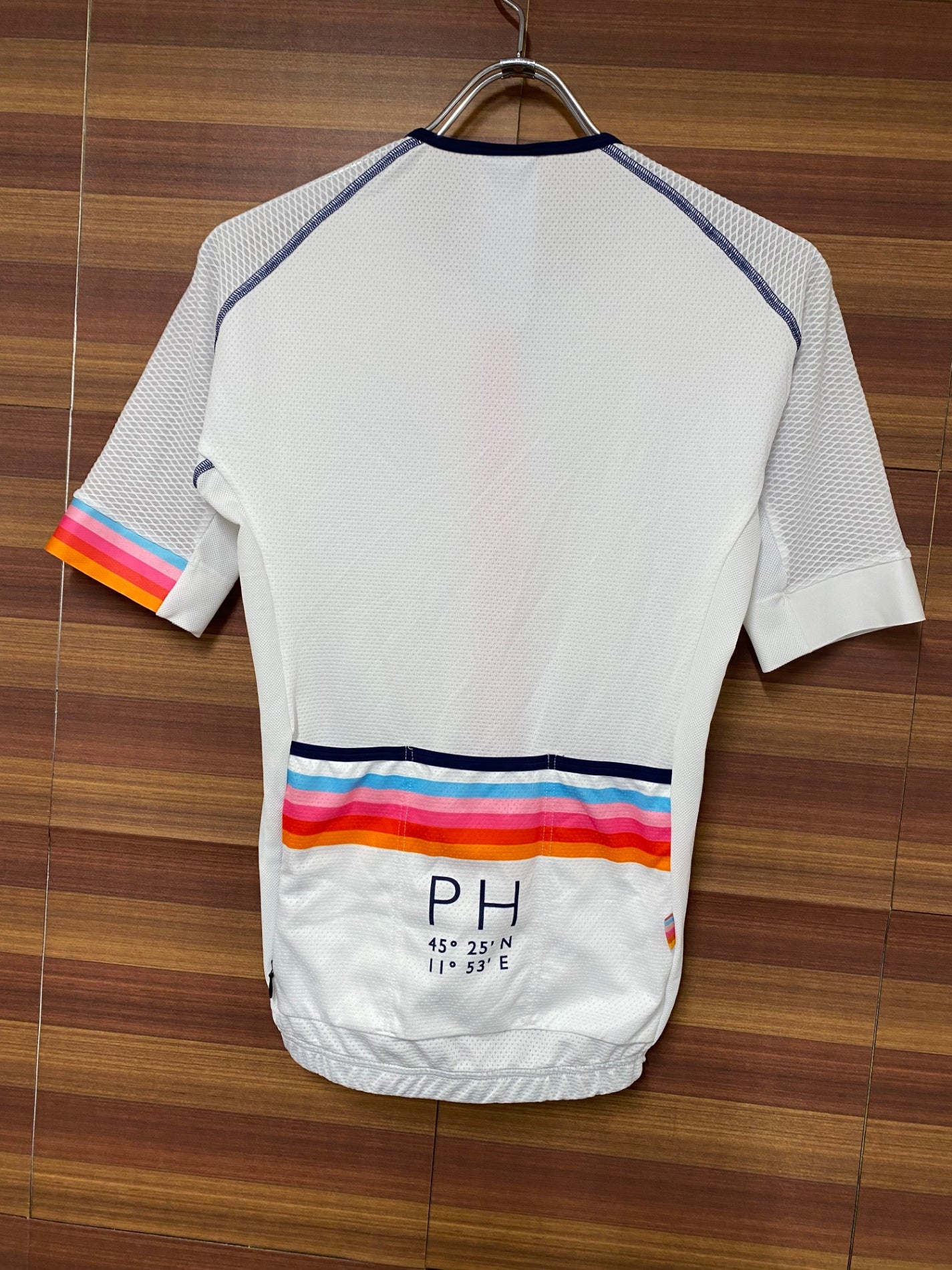 IO582 プッシュハード PUSH HARD 半袖 サイクルジャージ 白 M