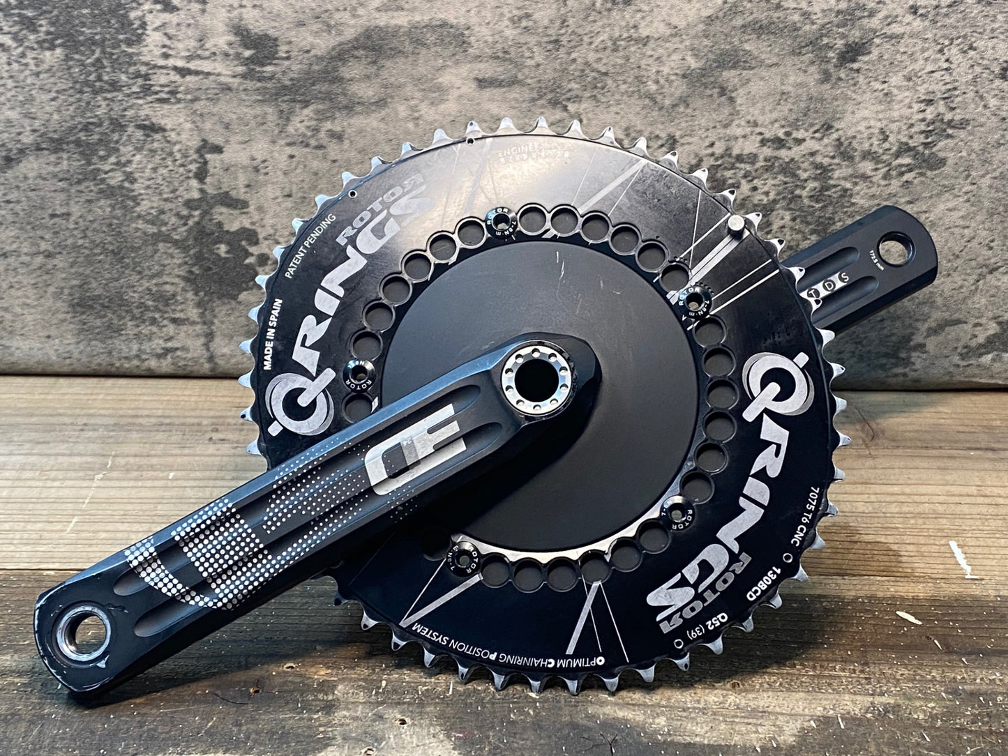 IQ647 ローター ROTOR エアロ 3D AERO クランクセット 172.5mm Q-RINGS 52/39T 10S スピンドルΦ24