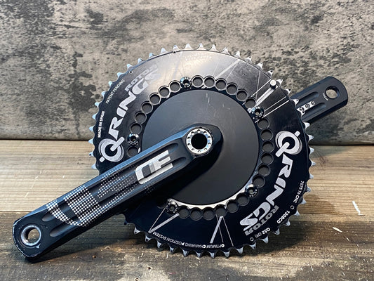 IQ647 ローター ROTOR エアロ 3D AERO クランクセット 172.5mm Q-RINGS 52/39T 10S スピンドルΦ24