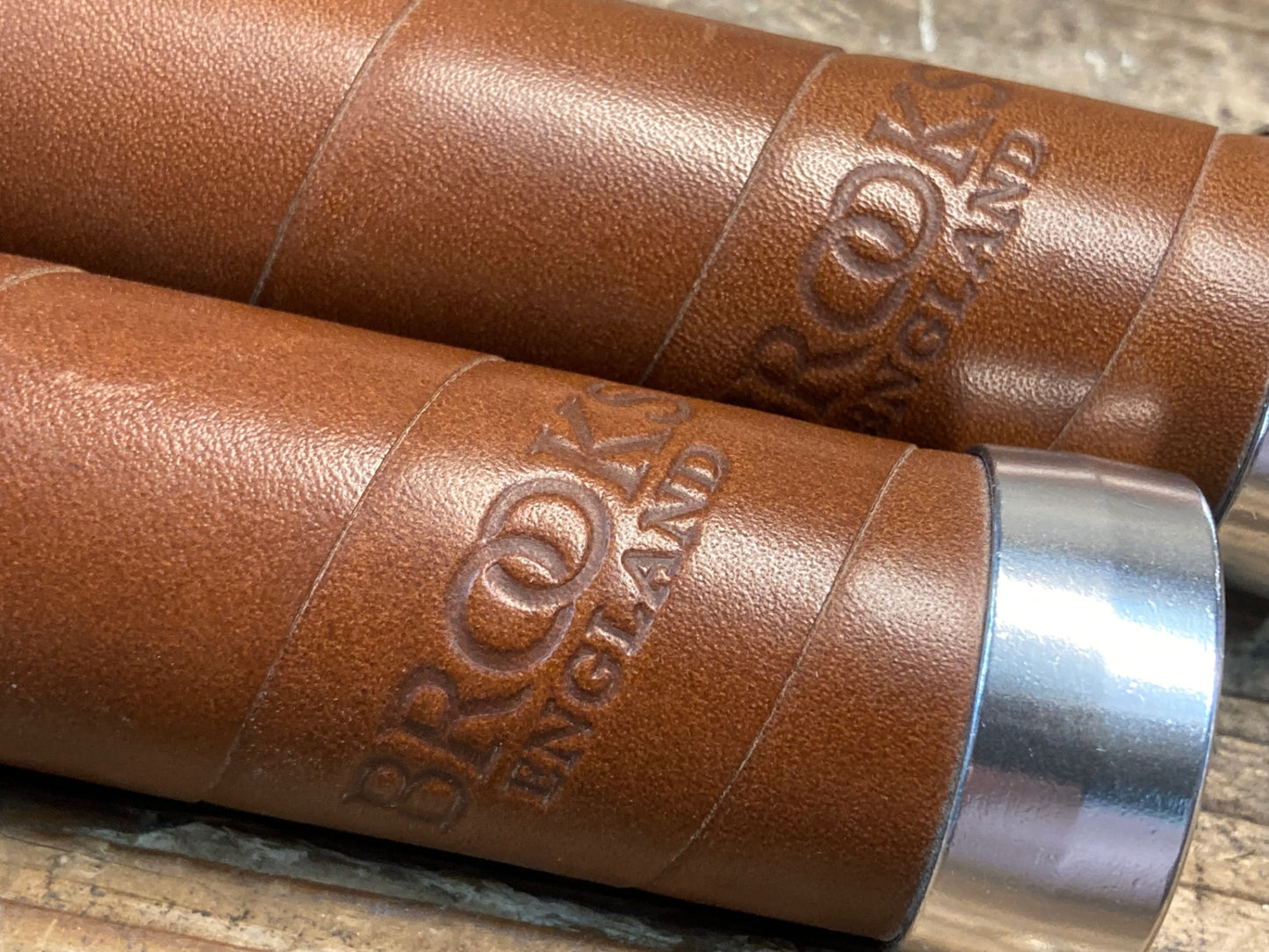 IN205 ブルックス BROOKS 皮 レザー グリップ ブラウン