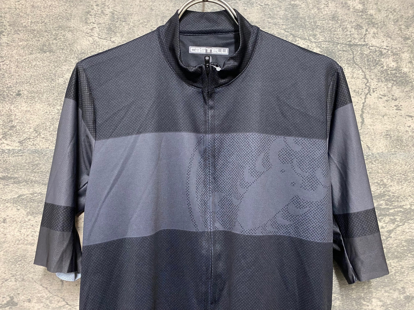 JD295 カステリ CASTELLI 半袖 サイクルジャージ 黒 L