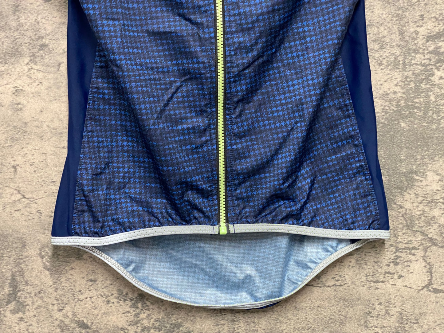 JB064 リオンドカペルミュール Lion de KAPELMUUR サイクルベスト ジレ 紺 黒 S 千鳥格子