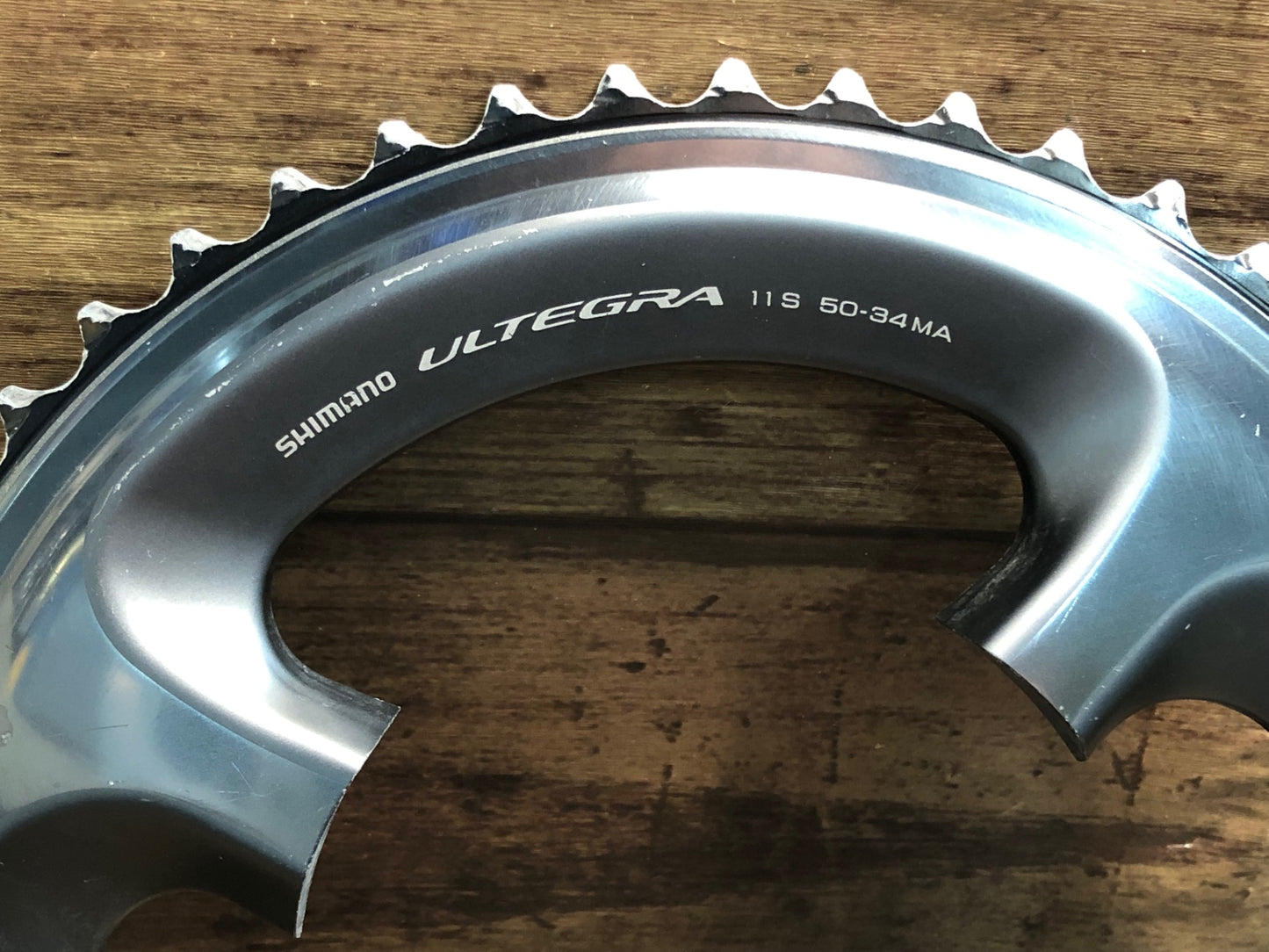 IM584 シマノ SHIMANO アルテグラ ULTEGRA FC-R8000 チェーンリング 50/34T セット 摩耗大 ジャンク