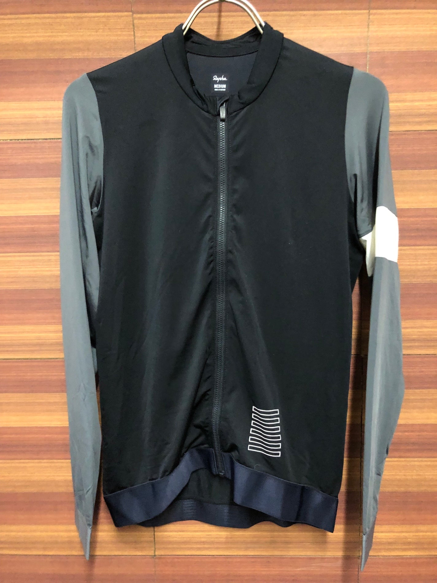 IR640 ラファ Rapha WINTER JERSEY 長袖サイクルジャージ 黒 裏起毛 M
