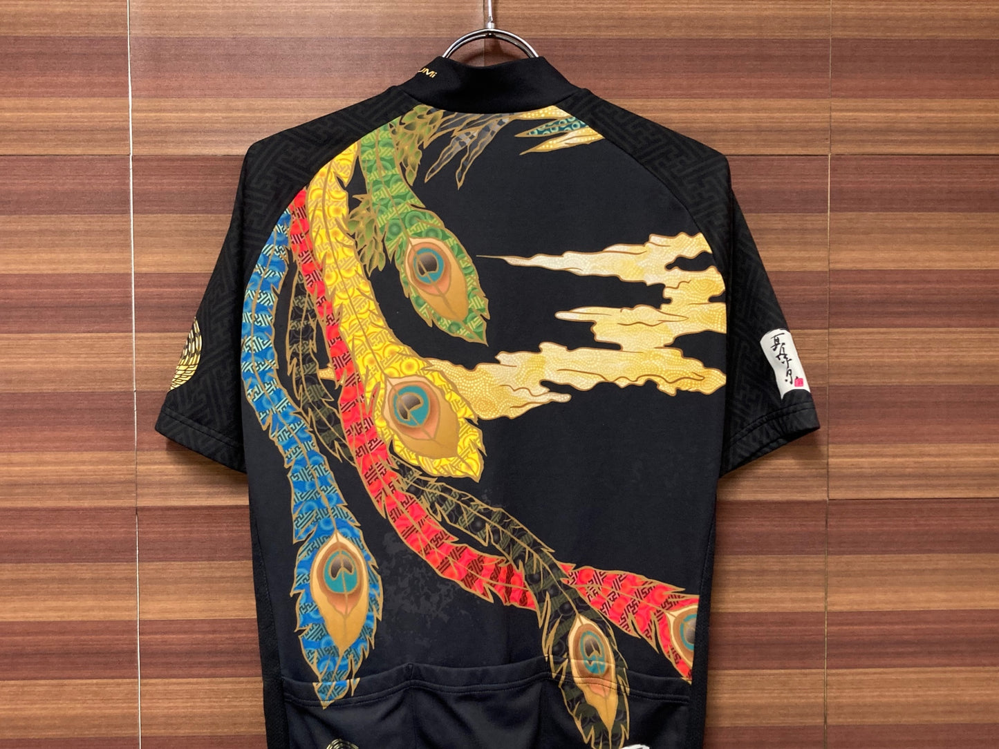 IJ872 パールイズミ 半袖サイクルジャージ L 和 総柄 ※スレあり