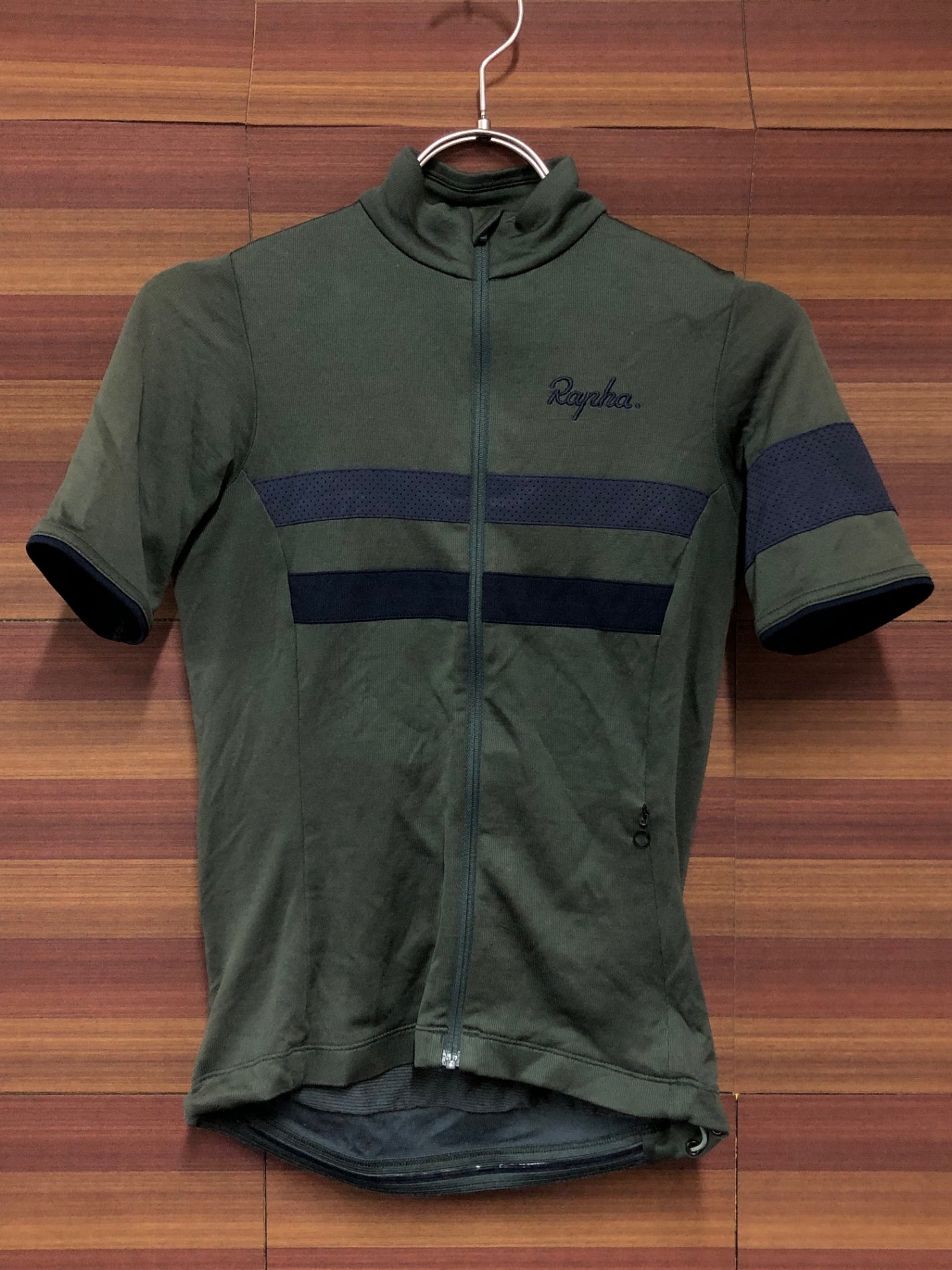 IO945 ラファ Rapha WOMEN'S BREVET JERSEY Ⅱ 半袖 サイクルジャージ オリーブ XXS レディース ※背面ポケット小穴