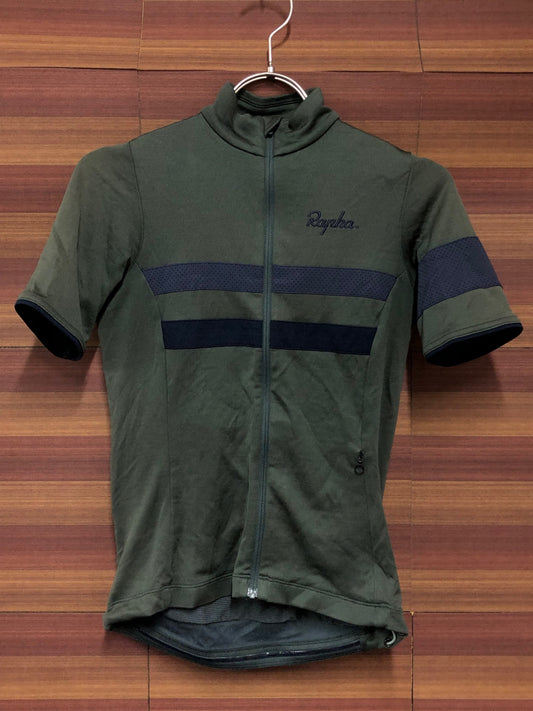 IO945 ラファ Rapha WOMEN'S BREVET JERSEY Ⅱ 半袖 サイクルジャージ オリーブ XXS レディース ※背面ポケット小穴