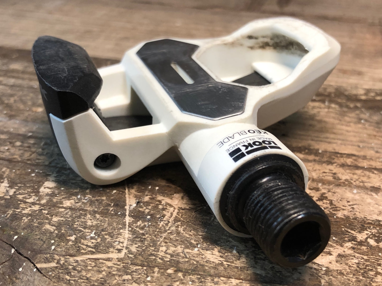 JB150 ルック LOOK KEO BLADE ビンディングペダル 白 プレート付属 クロモリ