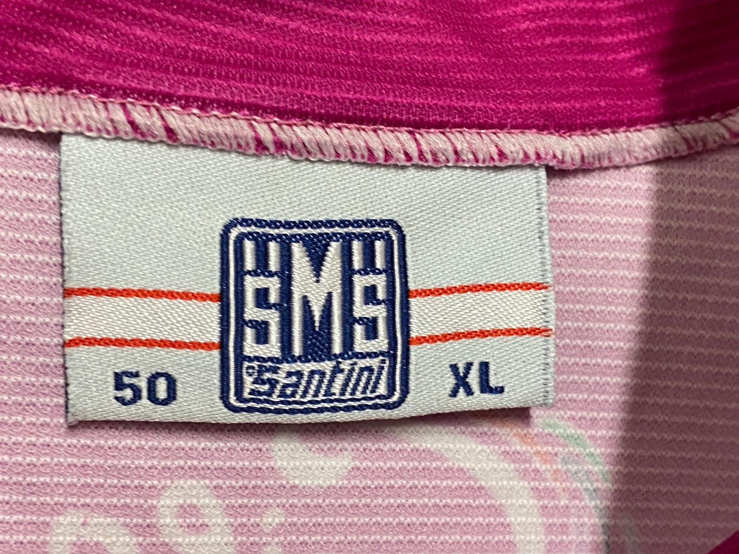 JD291 サンティーニ Santini 半袖 サイクルジャージ ピンク XL ハーフジップ Giro d'Italia