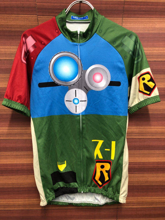 IS995 ウェイブワン WAVE ONE AURORA 半袖 サイクルジャージ 緑 青 赤 L 装甲騎兵ボトムズ スコープドッグ ターボカスタム 痛ジャージ