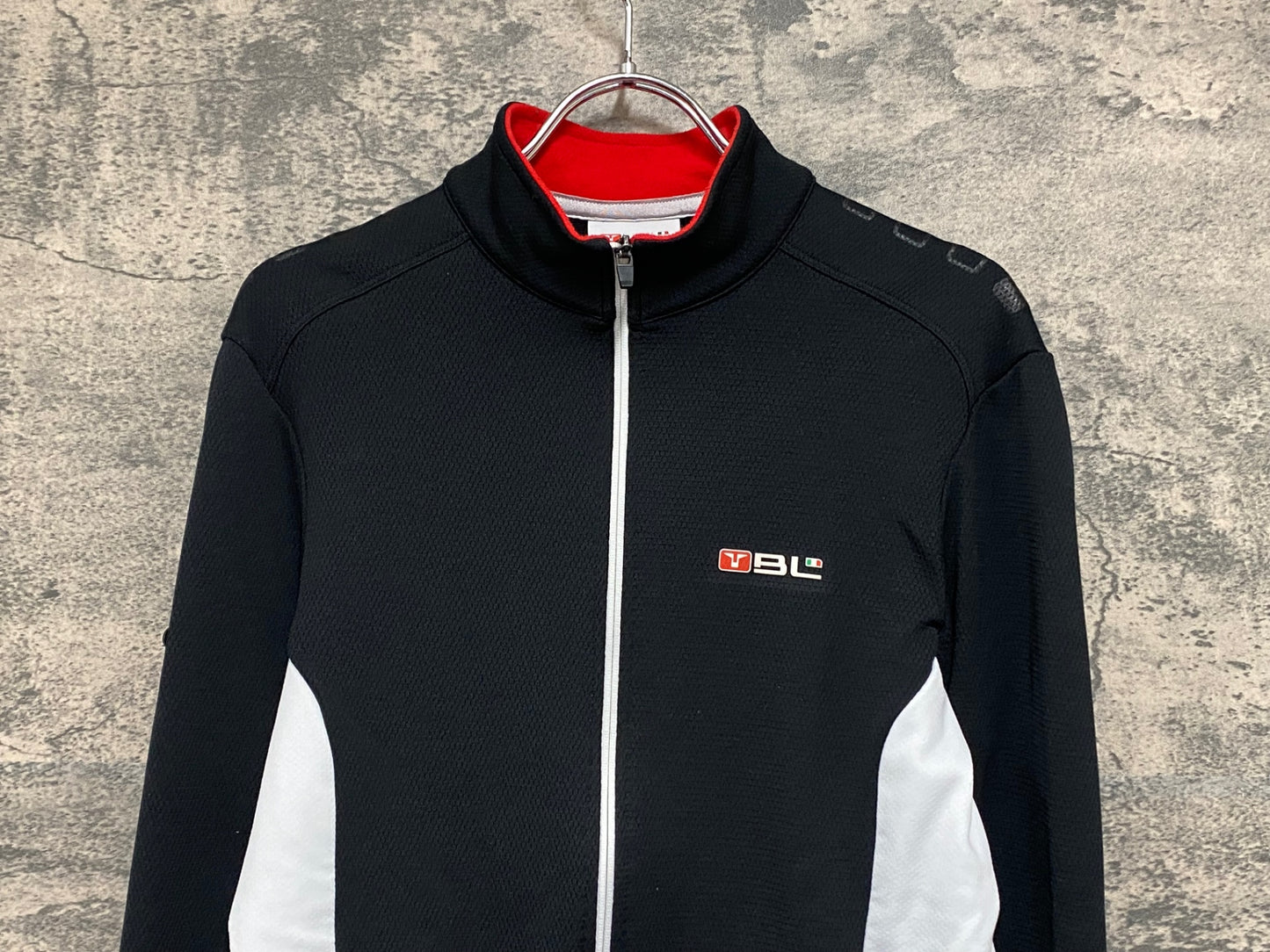 IY968 バイシクルライン Bicycle Line 長袖 サイクルジャージ 黒 白 S 裏起毛