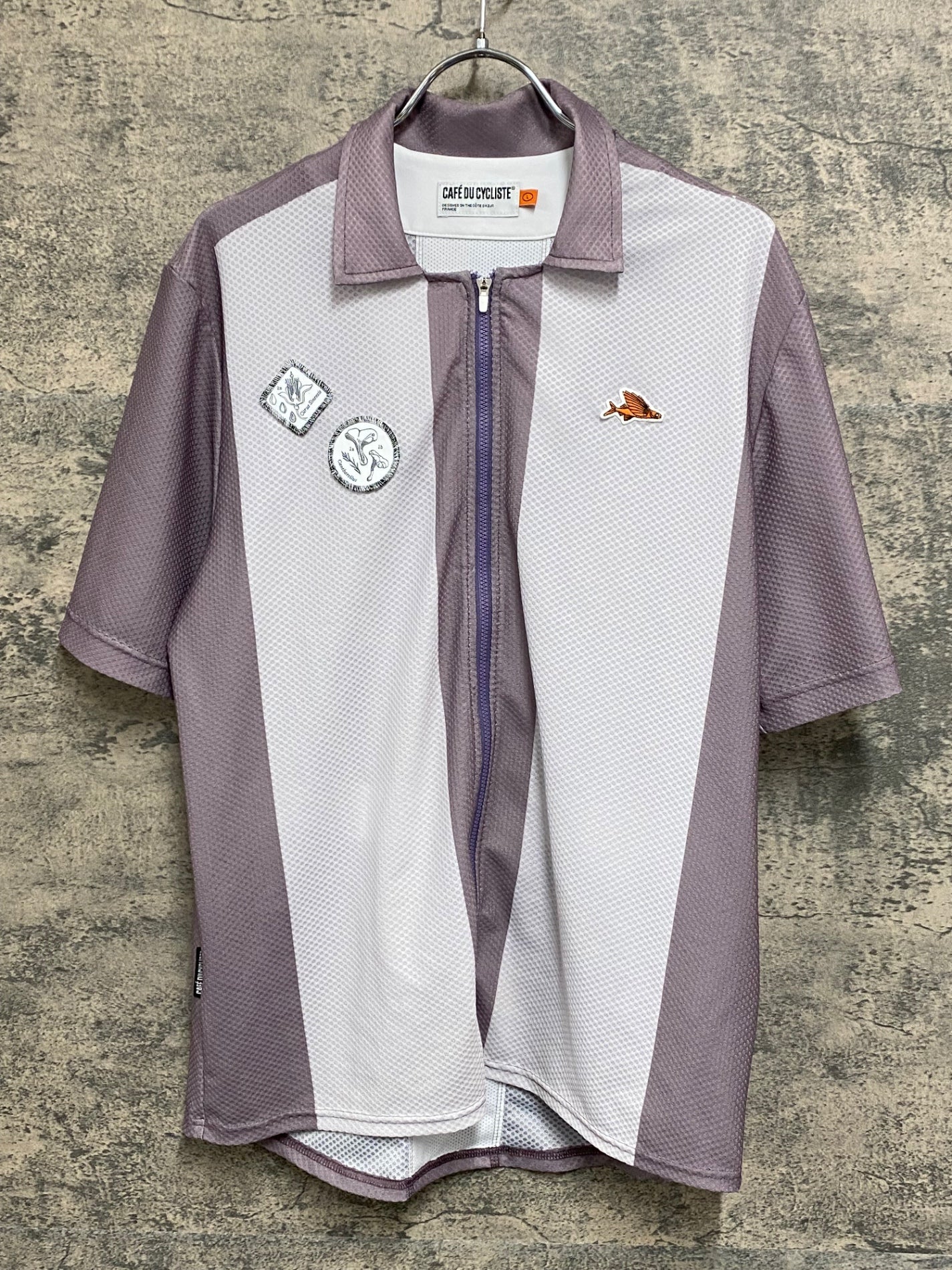 IZ539 カフェドシクリステ Cafe du Cycliste CLAUDINE UNISEX 半袖 サイクルジャージ 薄紫 L