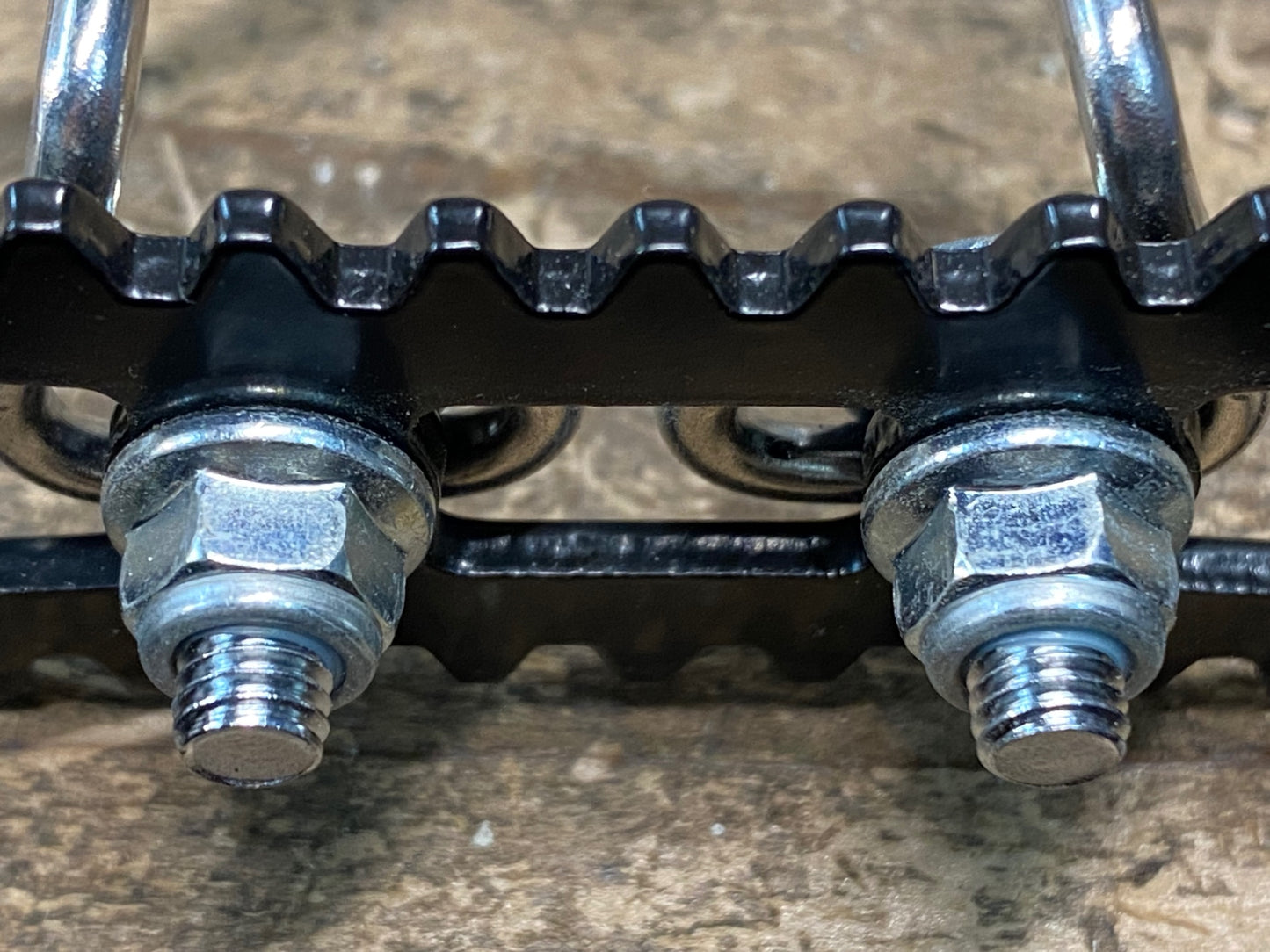 JB531 三ヶ島 MKS MASH STREAM フラットペダル 黒 トゥーストラップ付属