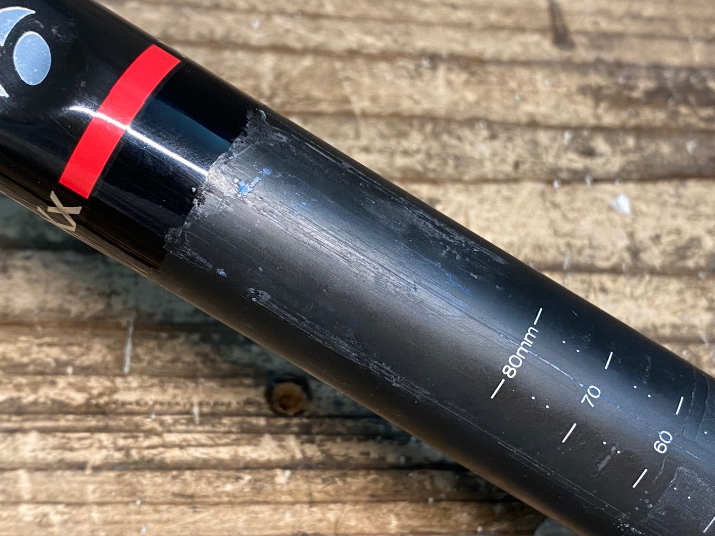 IX437 ボントレガー BONTRAGER XXX カーボン シートポスト 350mm Φ27.2 締め跡