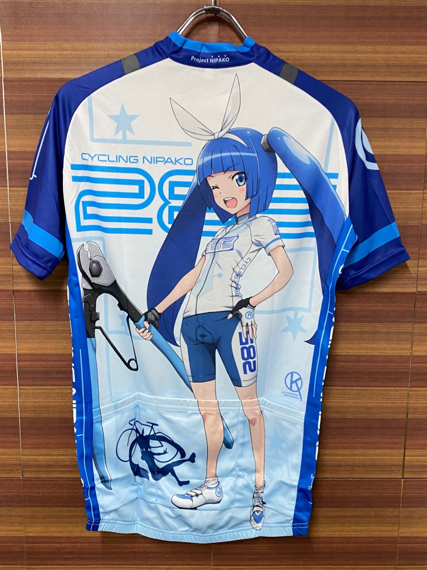 IS006 アウローラ AURORA 半袖 サイクルジャージ 白 L サイクリングニパ子 ニパ子Ver.