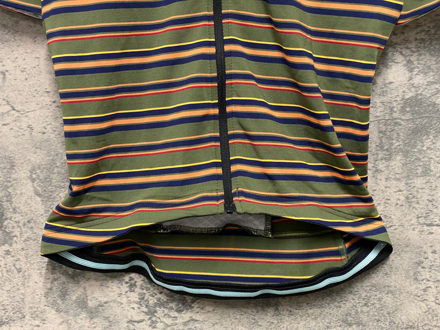 JB505 カフェドシクリステ Cafe du Cycliste FRANCINE Man 半袖 サイクルジャージ カーキ オレンジ 総柄 XS