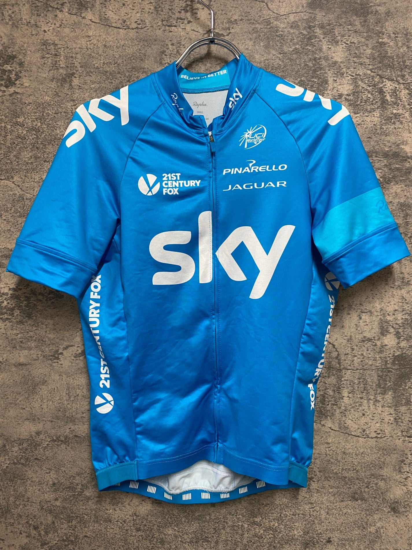 JC811 ラファ Rapha MEN'S PRO TEAM JERSEY 半袖 サイクルジャージ 水色 S TEAM sky