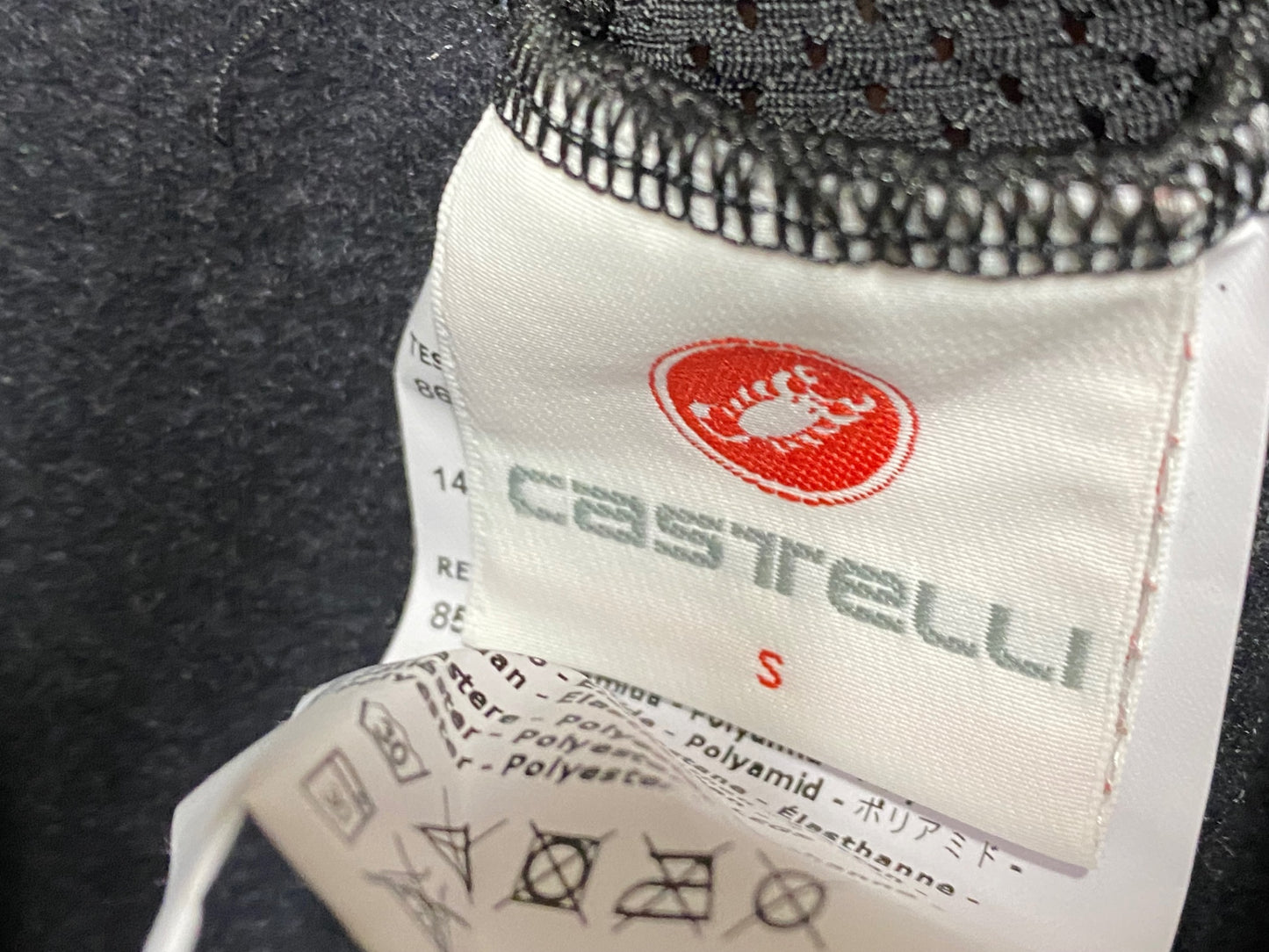 IH081 カステリ CASTELLI 裏起毛 ビブショーツ 黒 S