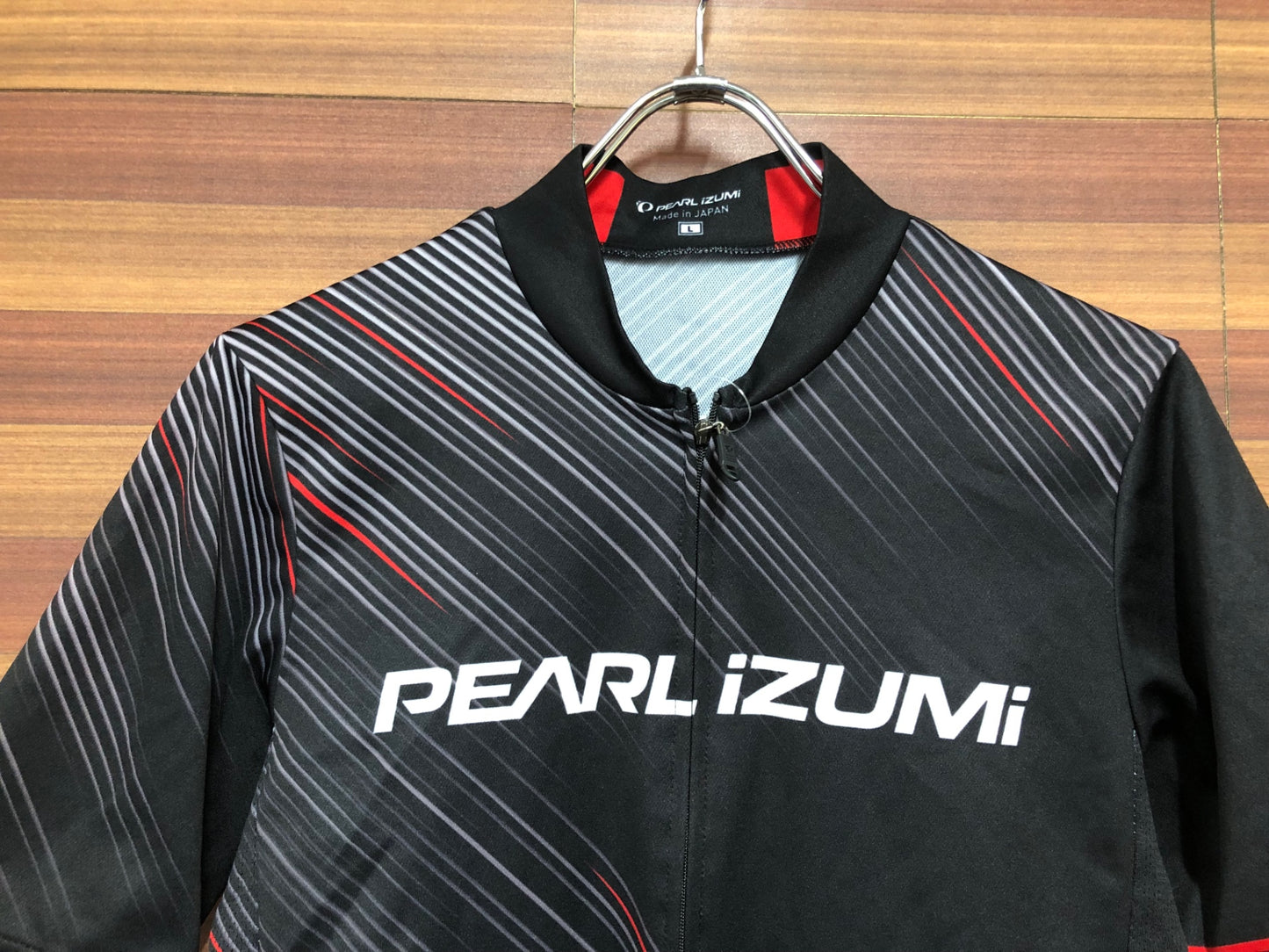 IL372 パールイズミ PEARL iZUMi 半袖 サイクルジャージ 黒 赤 L