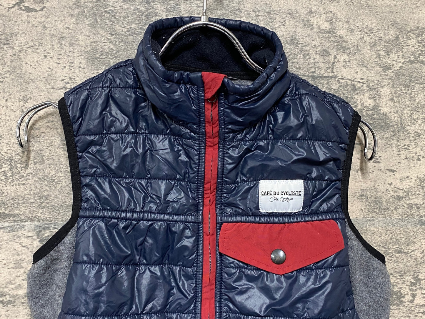 IY328 カフェドシクリステ Cafe du Cycliste ALBERTINE GILET ジレ サイクルベスト 中綿 ネイビー S