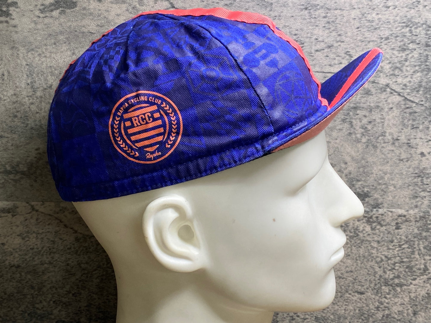 JB930 ラファ Rapha RCC ANNUAL CAP サイクルキャップ 紺 汚れあり